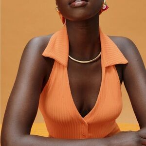 Reformation Bryleigh Knit Top in Tangerine🍊